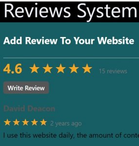 Reviews System in PHP With MySQL Database