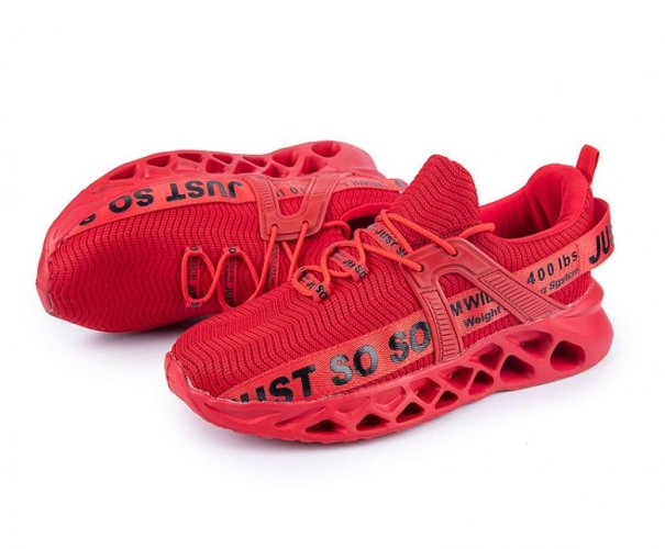 Running Shoes Light Weight Non Slip Athletic Tennis Walking Blade Type Sneakers (Red & Black)