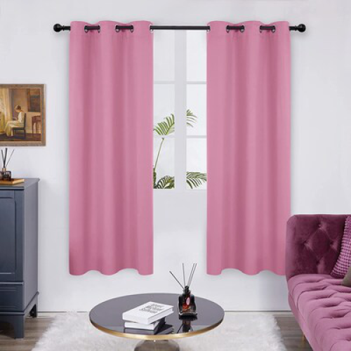 Deconovo Grommet Blackout Curtains, Room Darkening Thermal Insulated Window Curtain,  Begonia Green, 42x63 Inch